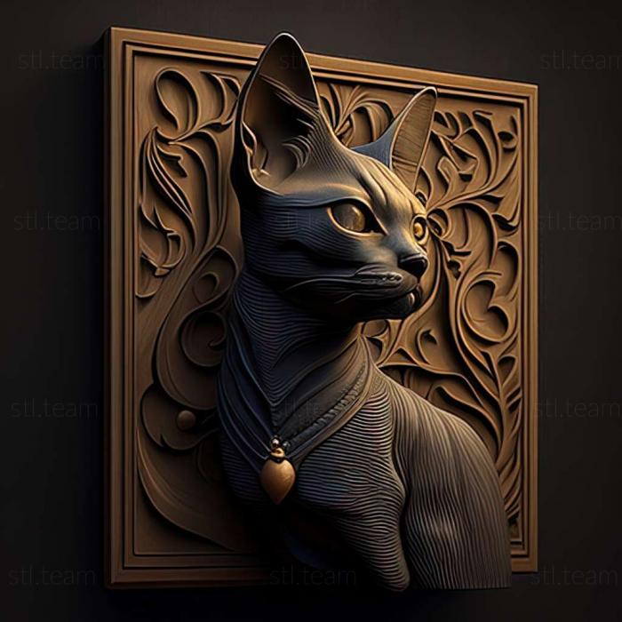 3D model Korat cat (STL)